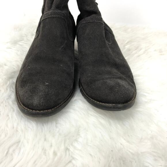 Dolce Vita 7.5 Womens Charcoal Suede Heeled Ankle Boots - Picture 6 of 8